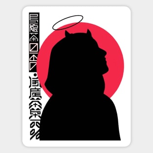 Evil Girl Japanese Vaporwave Urban Style Magnet